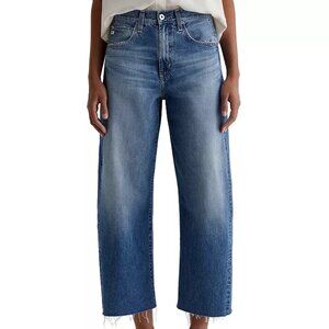 AG JEANS Hattie High Rise Crop Barrel Leg Jeans in Gemini